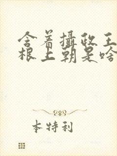 含着摄政王的紫根上朝是啥小说封面