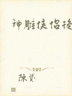 神雕侠侣后传封面