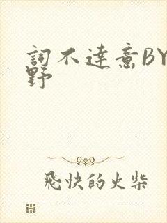词不达意BY咩野封面