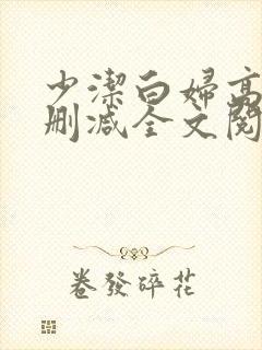 少洁白妇高义无删减全文阅读封面