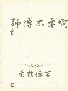 师傅不要啊txt封面