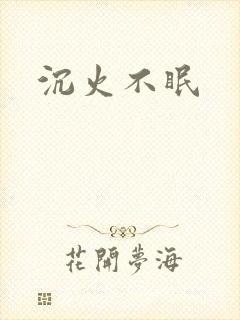 沉火不眠封面