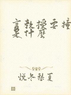 言教授要撞坏了是什么