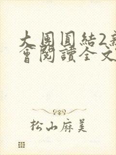 大团圆结2亲情会阅读全文封面