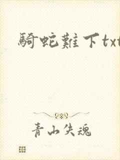 骑蛇难下txt封面