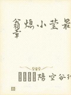 翁熄小莹最新节章封面