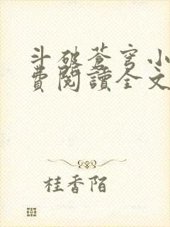 斗破苍穹小说免费阅读全文无弹窗