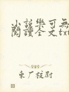 小说乐可无弹窗阅读全文txt金银花封面