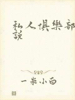 私人俱乐部 小说