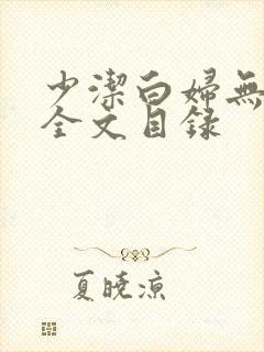 少洁白妇无删减全文目录封面