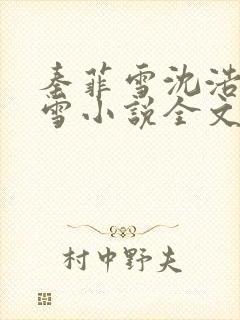 秦菲雪沈浩秦菲雪小说全文免费阅读求书