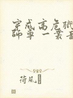 穿成高危职业之师尊 一丛音封面