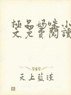 极品妈咪小说全文免费阅读