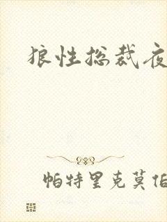 狼性总裁夜欢宠