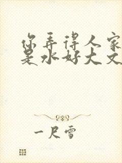 你弄得人家里都是水好大文封面