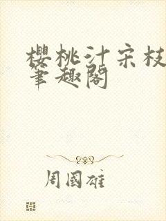 樱桃汁宋枝江野笔趣阁封面