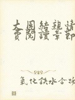 大团结亲情会免费阅读章节