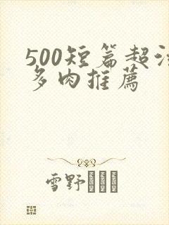 500短篇超污多肉推荐