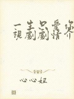 一生只爱你 电视剧剧情介绍封面