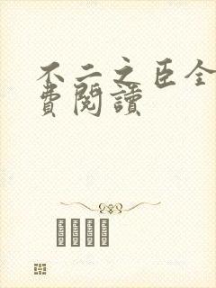 不二之臣全文免费阅读