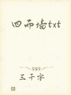 四面墙txt封面