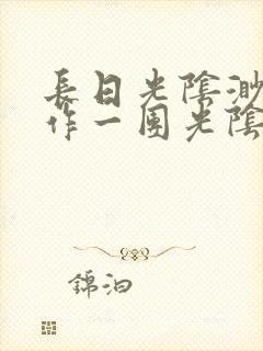 长日光阴渺渺乱作一团光阴似箭