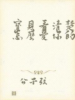 宝贝看清楚我是怎么爱你的小说