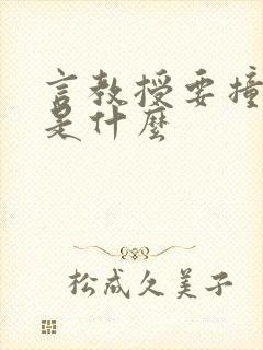 言教授要撞坏了是什么