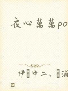 夜心万万po
