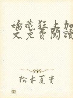 娇藏狂上加狂全文免费阅读笔趣阁封面