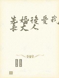 先婚后爱我的市长大人