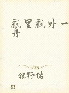 戏里戏外一叶孤舟封面