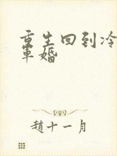 重生回到冷战前军婚封面