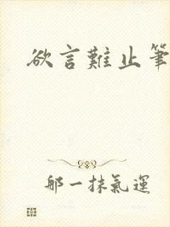 欲言难止笔趣阁封面