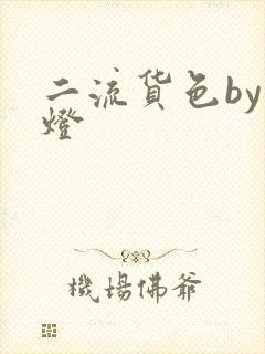 二流货色by尾灯封面