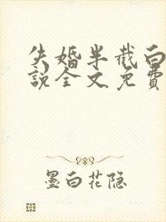 失婚半截白菜小说全文免费阅读