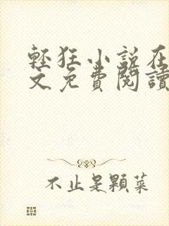 轻狂小说在线全文免费阅读