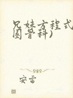 兄妹方程式(校园骨科)