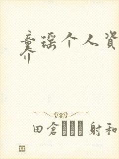 童瑶个人资料简介