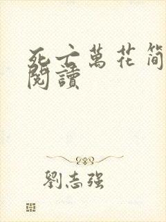 死亡万花简小说阅读封面