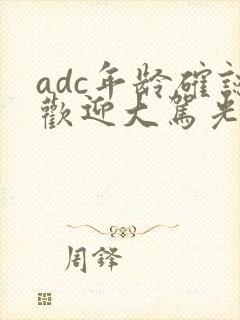 adc年龄确认欢迎大驾光临小说