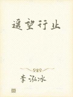 遥望行止封面