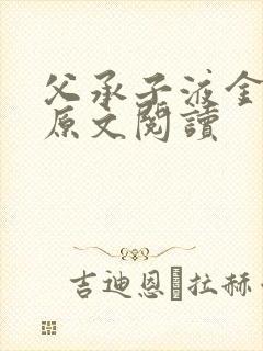 父承子液金银花原文阅读封面