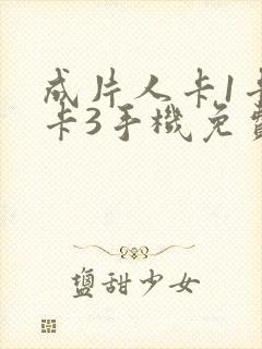 成片人卡1卡2卡3手机免费看