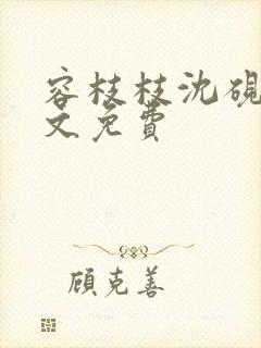 容枝枝沈砚书全文免费