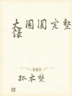 大团圆完整版目录封面