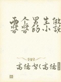 两个男生做酿酿酱酱的小说