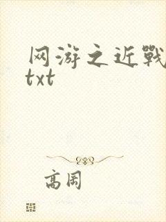 网游之近战法师txt