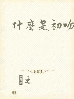 什么是初吻封面