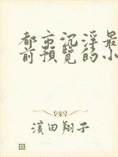 都市沉浮最快超前预览的小说3030